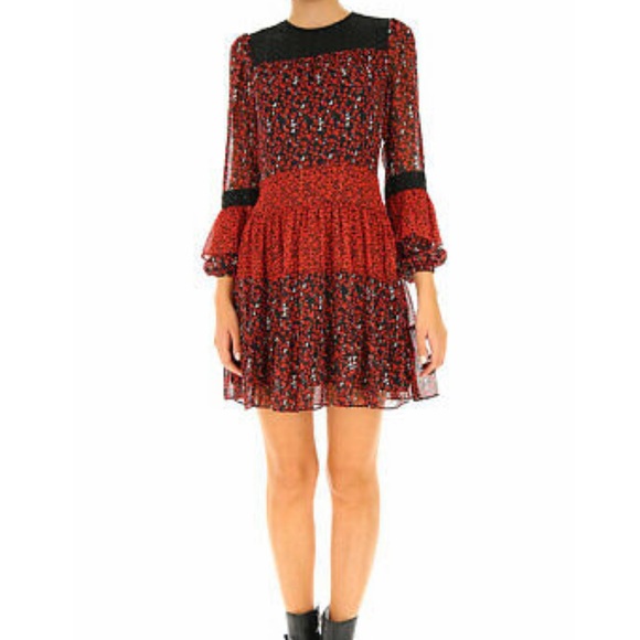 {Michael Kors} mixed floral print Georgette dress - Picture 2 of 10